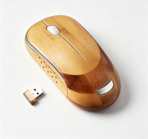 Creative Bamboo Wooden Wireless Office Mouse