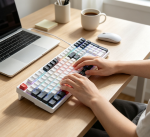 Crystal White RGB Gaming Keyboard - Image 4