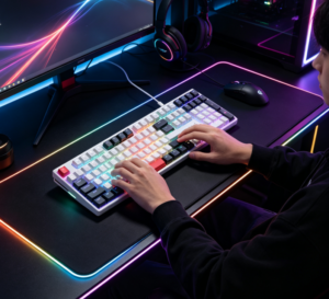 Crystal White RGB Gaming Keyboard - Image 5