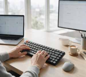 Ultra-Slim Wireless Portable Mechanical Keyboard - Image 3