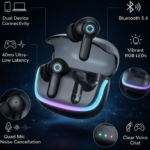 Wireless Earbuds with RGB LED Light