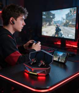 Wireless Gaming Headphone with Charging Case and Built-in Mic - Image 4